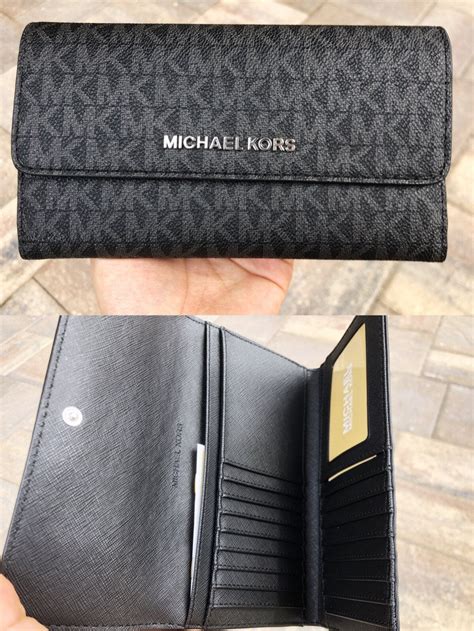 michael kors jet set slim wallet|michael kors large trifold wallet.